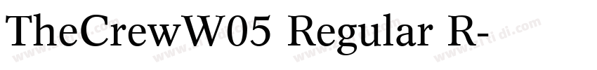 TheCrewW05 Regular R字体转换